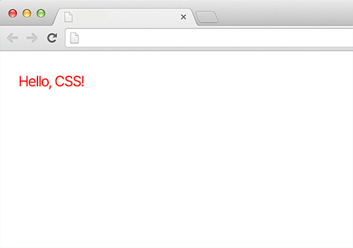 Example of styling an HTML p element's text color with CSS